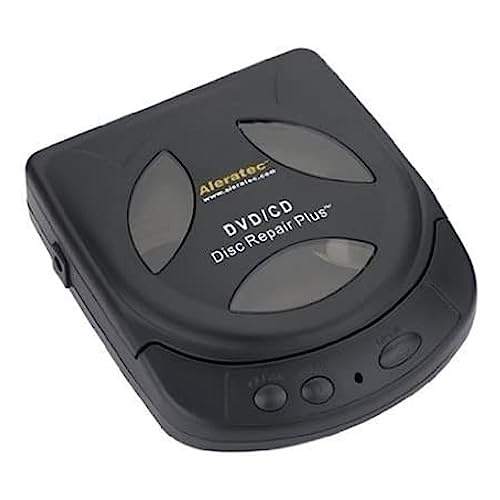 Aleratec DVD CD Motorized Disc Repair Plus System | DVD Repair | CD Resurfacer | Repairs up to 99% Scratched Discs | DVD Cleaner for Player | Includes Cleaning Solution | DVD Scratch Remover