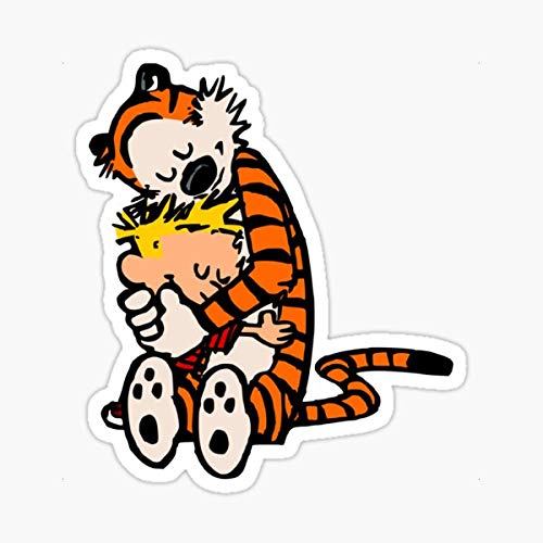 Calvin and Hobbes Bill Watterson Sticker - Sticker Graphic - Auto, Wall, Laptop, Cell, Truck Sticker for Windows, Cars, Trucks
