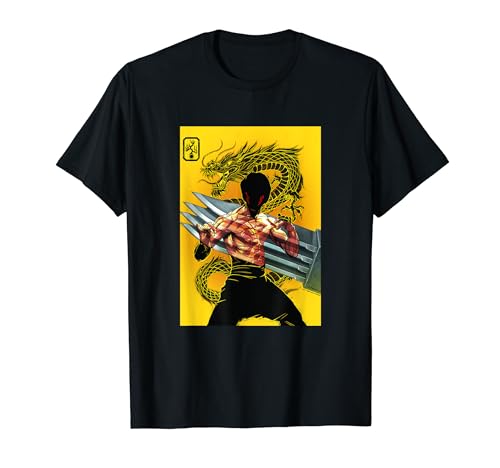 WB100 Enter the Dragon Bruce Lee Metal Claw Yellow Poster T-Shirt