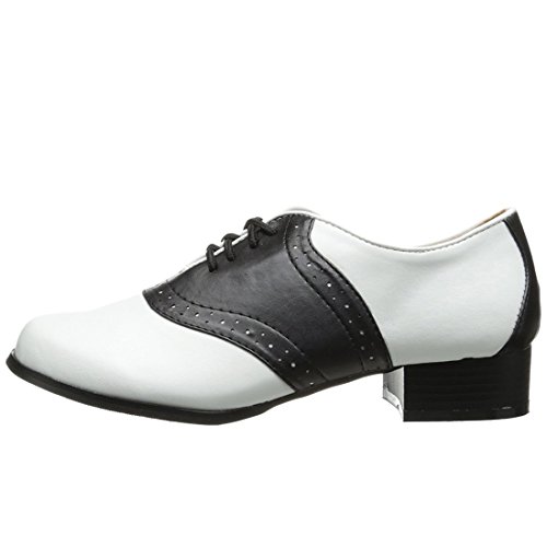 Ellie Shoes Men's 105-saddle, Black/White, 6