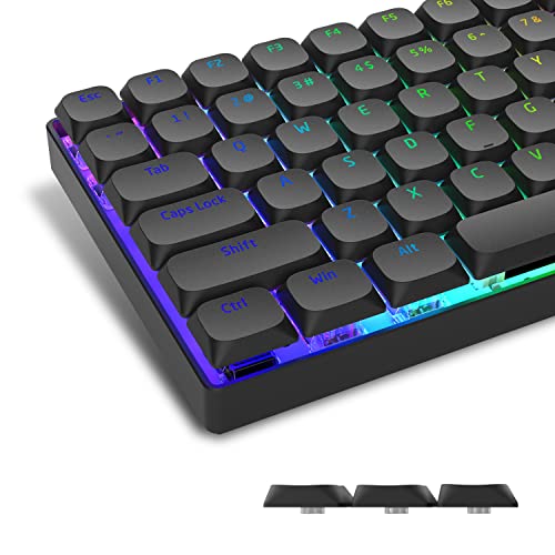 XVX Low Profile Keycaps, Shine Through Keycaps, Custom Keyboard Keycaps, Keycaps 75 Percent Full Size Keycaps for 60% 65% 75% 80% 100% Cherry Gateron MX Switches Mechanical Keyboard, Black Backlight