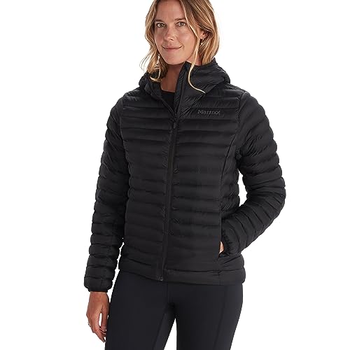 MARMOT Women's Echo Featherless Hoody - Lightweight, Down-Alternative Hooded Insulated Jacket, Black, X-Small