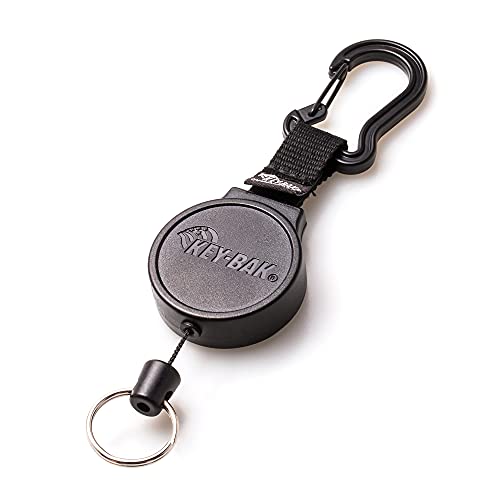 KEY-BAK MID6 Retractable Carabiner Keychain with 36' Retractable Cord, 6 oz. Retraction