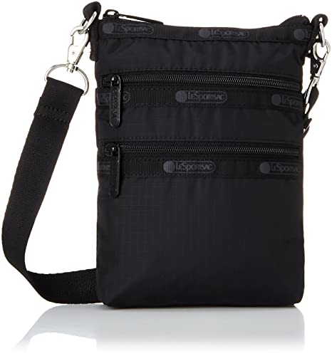 LeSportsac 3 Zip CROSSBODY/4007 Women's Shoulder Bag, Recycled Black, JP