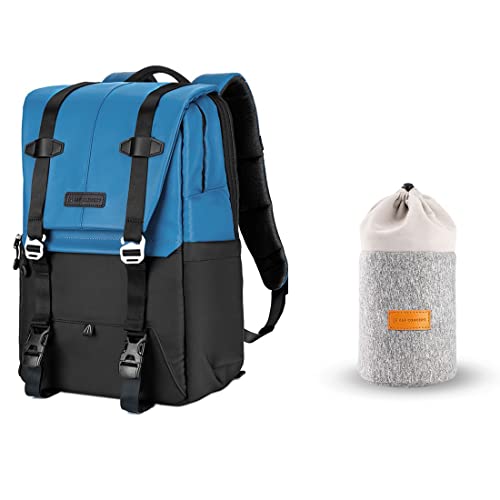 K&F Concept Camera Bag(Backpack 20L)+ 2 in 1 Lens Pouch Bag
