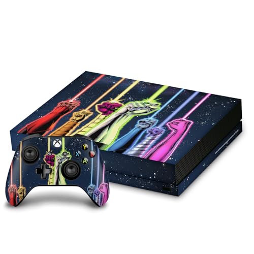 Head Case Designs Officially Licensed Green Lantern DC Comics Power Rings Comic Book Covers Vinyl Sticker Gaming Skin Decal Cover Compatible with Xbox One X Console and Controller Bundle