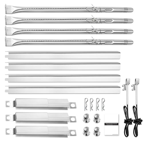 Hisencn Grill Parts for Charbroil Performance 4 Burner Gas Grill 463365021 463365522 463352521, 5-Burner 463450022, 2 Burner 463630021, Heat Tent G325-0002-W1, Grill Burners G327-2100-W1