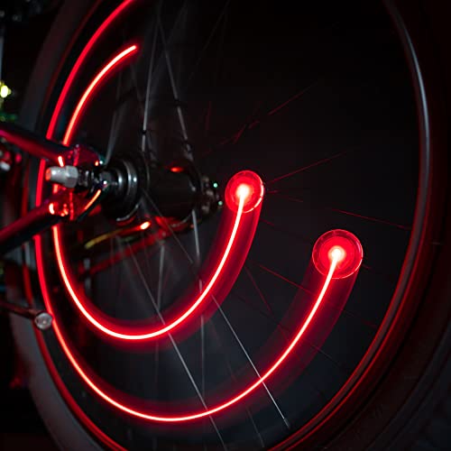 Brightz Orbit Brightz Burning Man Bike Spoke Lights Mini LED Spoke Lights for Bikes LED Spoke Lights Bicycle Spoke Light Up Bike Spokes Kids Bike Spoke Accessories Bike Wheel Lights, Red