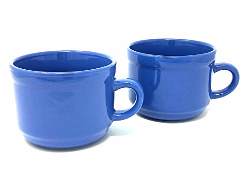 Jumbo 22 ounce Stoneware Coffee Mugs ( Set of 2) (Dark Teal)