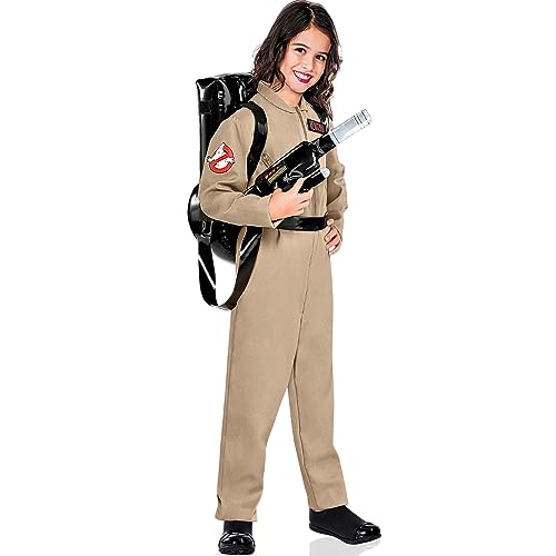 Party City Ghostbusters Halloween Costume with Proton Pack for Children, Medium (8-10), with Jumpsuit and Backpack