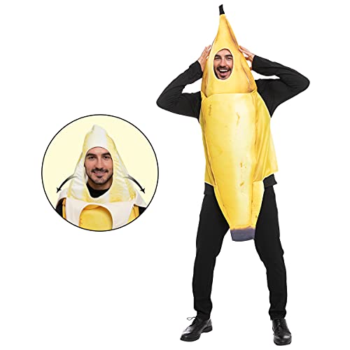 Spooktacular Creations Realistic Banana Costume for Adult Halloween Costume, Outdoor Activity(X-Large)