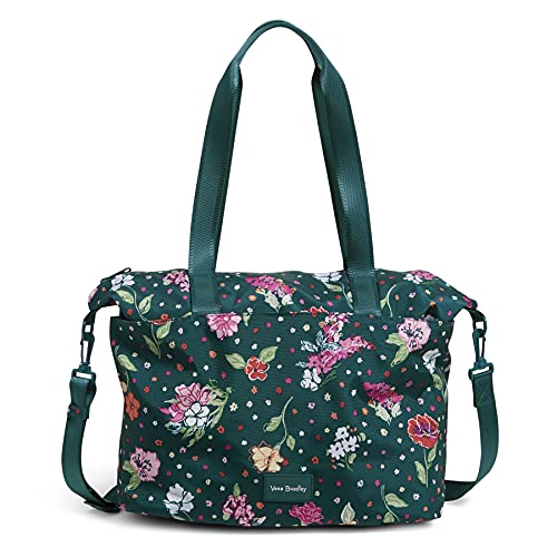 Vera Bradley Women's Recycled Lighten Up Reactive Tote Bag, Hope Blooms Teal, One Size