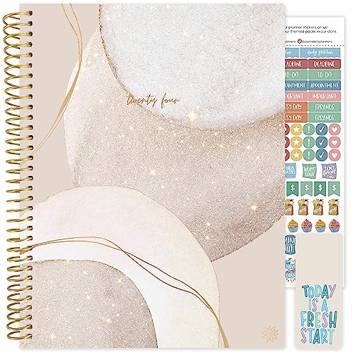 bloom daily planners 2024 (8.5' x 11') Calendar Year Day Planner (January 2024 - December 2024) - Weekly/Monthly Dated Agenda Organizer with Tabs - Brushed Beige
