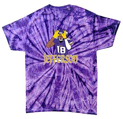 TIE-DYE Purple Jefferson Minnesota TD Dance T-Shirt Adult Large