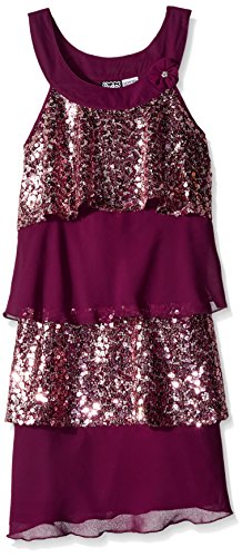 Pogo Club Girls' Big Natalia Dress, Eggplant, Small/7-8