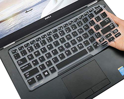 CaseBuy Keyboard Cover for Dell Latitude 5480 5490 5491 7490 14 inch Laptop, Dell 3340 E3340 E5490 E5491 E5450 E5470 E7450 E7470 7480 E7480 Keyboard Protective Skin with Point, Black