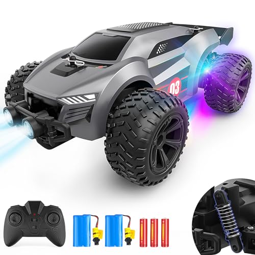 EpochAir Remote Control Car - 20km/h High Speed RC Cars Off Road, 2x1000mAh Rechargeable Battery, Toy Car Gift for 3 4 5 6 7 8 Year Old Boys Girl Kid