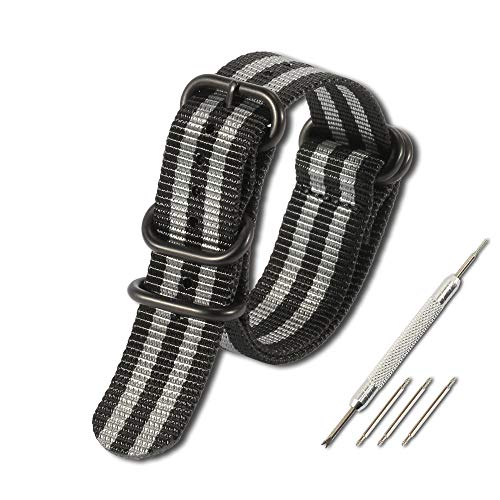 WRISTARMOR Military Ballistic Nylon watch strap 18mm 20mm 22mm 24mm Heavy Buckle nylon watch band