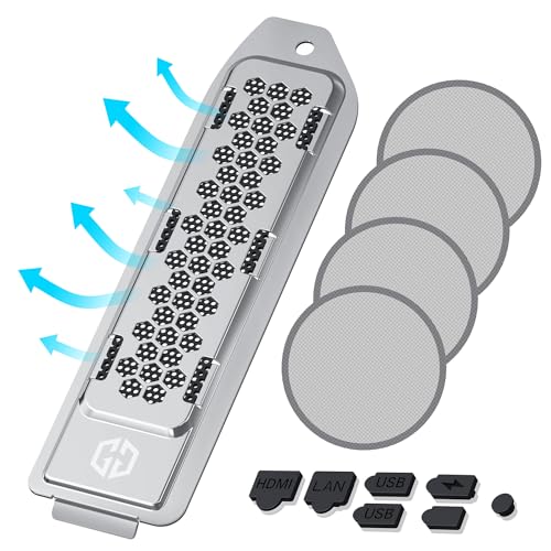 GRAUGEAR PS5 SSD Heatsink Cover + PS5 Dust Cover Set, Cooling and Dust-proof Solution for PS5 Console, Compatible with Digital & Disc Edition