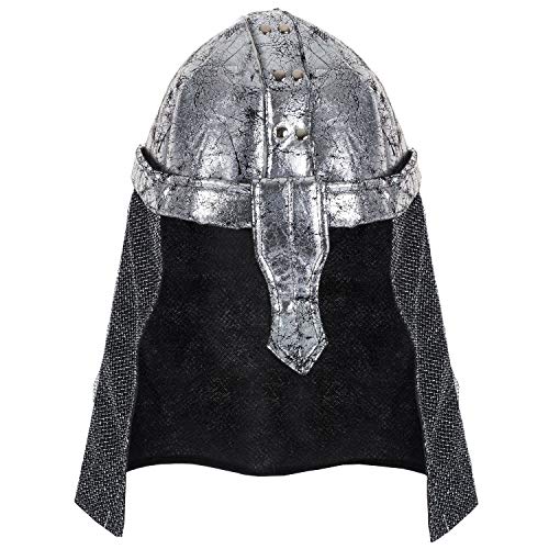 Tigerdoe Knight Helmet - Crusader Costume - Soldier Hat - Medieval Costumes - Warrior Helmet Silver
