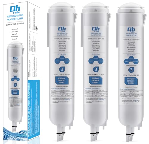 OHFULLS Filter Cap Replacement for 4396841, Everydrop Filter 3, EDR3RXD1, 4396710, Kenmore 46-9083, 46-9030, Refrigerator Water Filter (3-Filters)