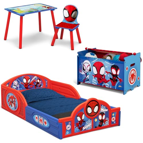Delta Children 4-Piece Toddler Room-in-a-Box Set, Marvel Spidey and His Amazing Friends