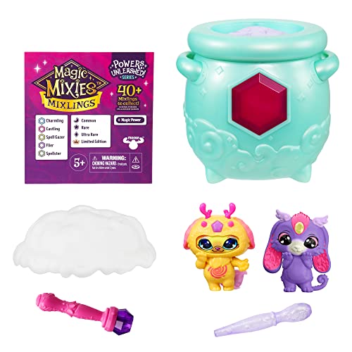 Magic Mixies Mixlings Tap & Reveal Cauldron 2 Pack, Magic Wand Reveals Magic Power, Power Unleashed Series, for Kids Aged 5 and Up (Styles May Vary), Multicolor (14696)