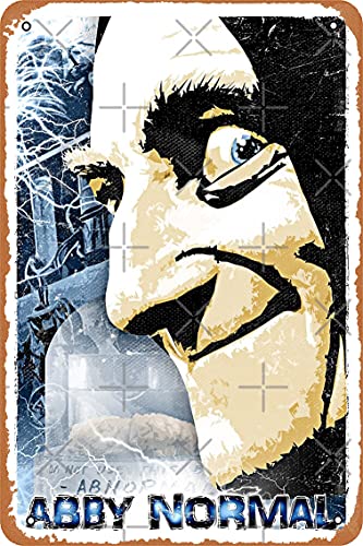 NIUMOWANG Metal Sign - Abby Normal. Young Frankenstein. Eyegor. Igor. Eyegore. Tin Poster 12 X 8 Inches
