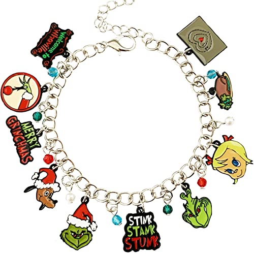 CHEIHENG Dr Seus Classic Christmas Grnh Stole Nighmar Before Christma Charm Bracelet Gifts for Girl Woman(1)