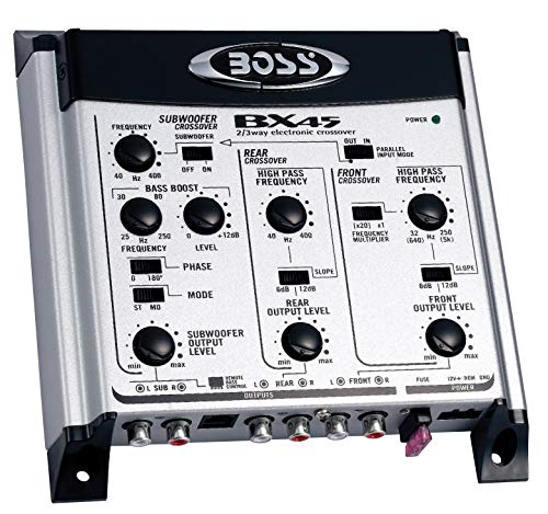 Boss Audio Systems Bx45 2 3 Way Pre-amp Car Electronic Crossover - Silver and Black