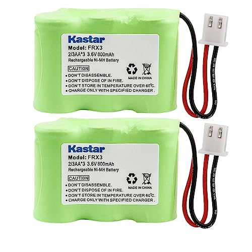 Kastar 2-Pack Rechargeable Ni-MH Battery Compatible with Eton FRX3 Axis Radio, Eton FRX3 0000101, Eton/GRUNDIG FR360-BAT, FR360 Radio (Don't fit Eton FRX3+ FR250 FR300 FR350 FR370 FR400 FR405 FR600)