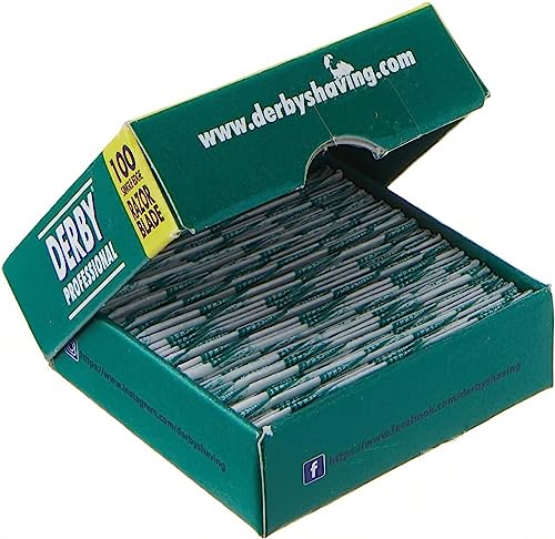 100 'Derby Professional' Single Edge Razor Blades for straight razor
