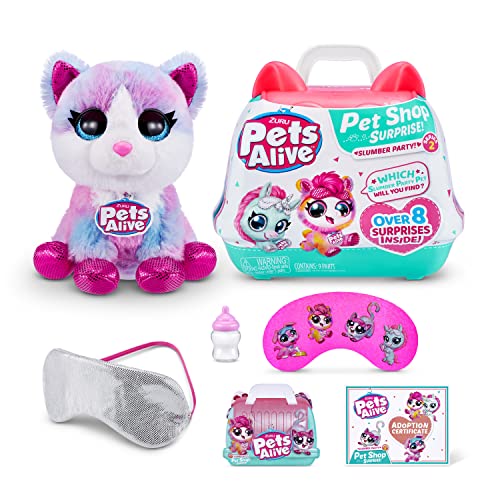 Pets Alive Pet Shop Surprise Kitty Toys for Kids by ZURU - Interactive Kids Toys with Electronic 'Speak & Repeat', Animal Playset Kitty Gifts for Girls and Kids (Series 2)