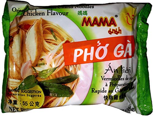 Mama Instant Noodles Pho Ga Chand Noodle Soup, Chicken (Pho Ga) 1.93 Oz. Packets (30 Pack)
