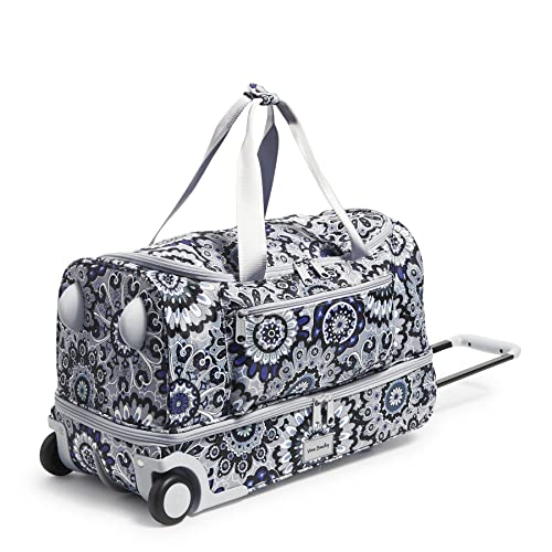Vera Bradley Women's Recycled Ripstop Foldable Rolling Duffel Bag, Tranquil Medallion, One Size
