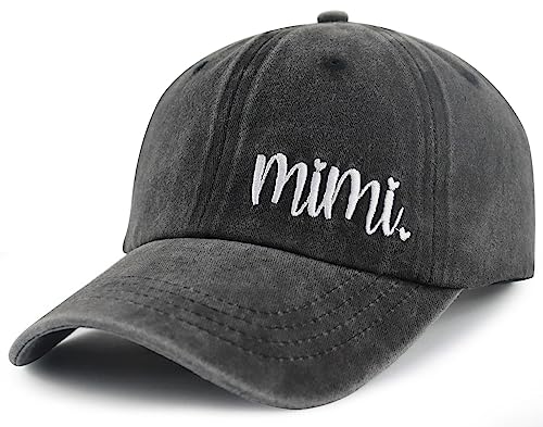 Mimi Gifts for Grandma, Funny Embroidered Mimi Hat, Adjustable Best Grandmother Birthday Decorations Baseball Cap, Mothers Day Christmas Retirement Grandma Gifts for Women Gigi Nana Sister Mom Wife
