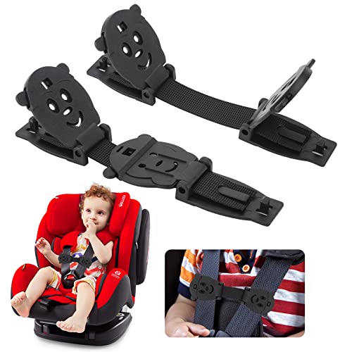 Anti Escape Car Seat Strap Baby Harness Chest Clip, Baby Safety Strap Prevent Children/Kids(Under 2 Years Old) Taking Their Arms Out of Child Car Seat/High Chairs/Strollers/Baby Reins(2 Pack)
