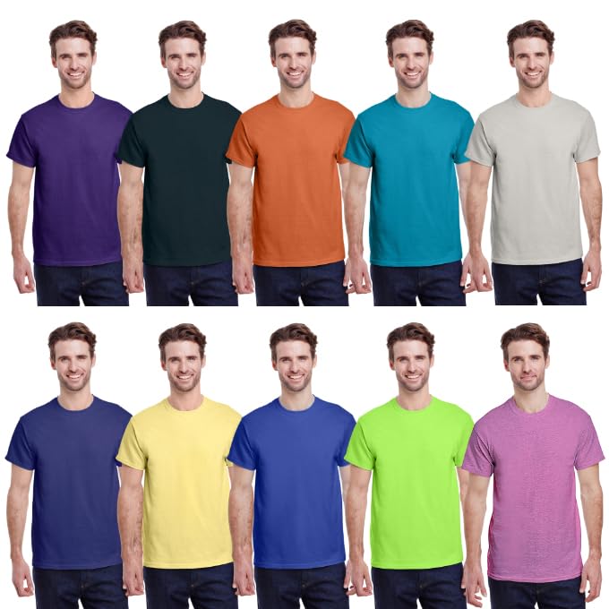 Gildan - Adult Heavy Cotton T-Shirt - G500 - Fashion-T-Shirt - Make Your Own Color Multipack Like I2I4I6|8|10|12