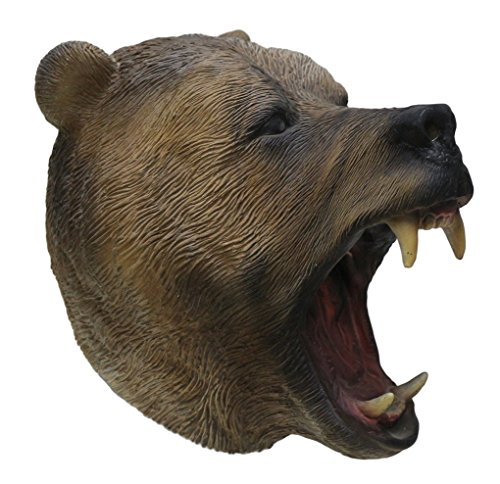 Deluxe Quality Adult Novelty Carnival Animal Latex over Head grizzly bear Head Mask