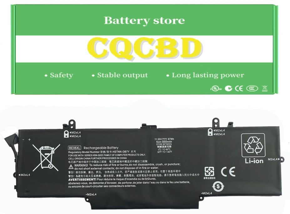 CQCQ BE06XL Battery for HP Elitebook 1040 G4 Series Notebook 918045-1C1 HSTNN-IB7V 918108-855 918045-171 HSTNN-DB7Y 918045-2C1 918180-855 Laptop (11.55V 67Wh/5800mAh)