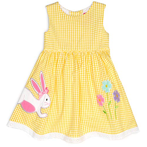 Good Lad Toddler Girls Yellow Seersucker Easter Dress (4T)