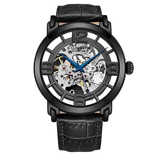 Stuhrling Original Skeleton Watches for Men - Mens Automatic Watch Self Winding Mens Dress Watch - Mens Winchester 44 Elite Watch Mechanical Watch for Men