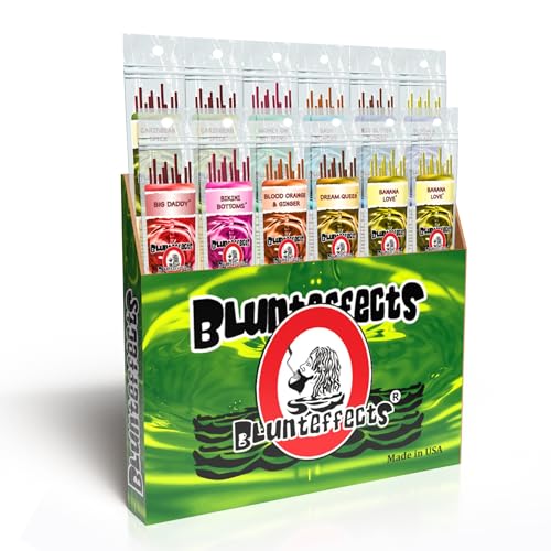 Blunteffects Hand-Dipped Incense Sticks - Premium 144-Pack Variety Set, 12 Different Scents, 11' Long, USA-Made Aromatherapy with Long Burn Time (12 pack, 144 total sticks)