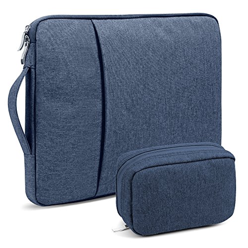 GMYLE 2 in 1 MacBook Air 13 inch Laptop Carrying Sleeve Bag, Old Version Retina Pro 13 inch, Old Pro 13 inch Bundle, with Handle Compatible 13-13.3 Inch Computer Storage Organizer Pouch – Navy Blue