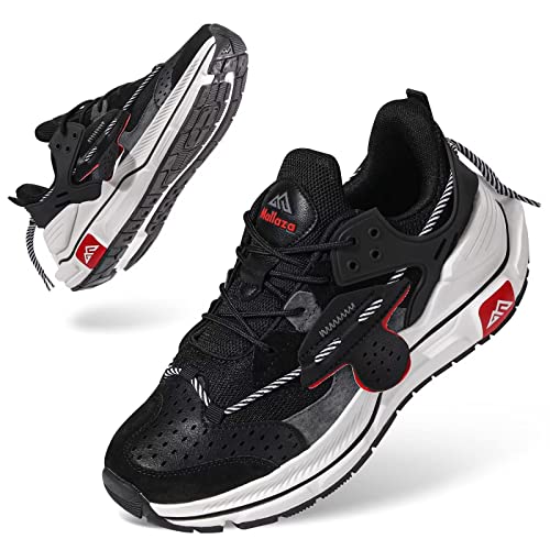 ZLOLO Men's Walking Shoes Chunky Sneakers Casual Dad Trainers Fashion Workout Gym Tennis Running Shoes for Men Black 12
