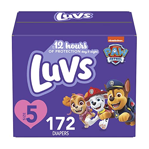 Luvs Diapers - Size 5, 172 Count, Paw Patrol Disposable Baby Diapers