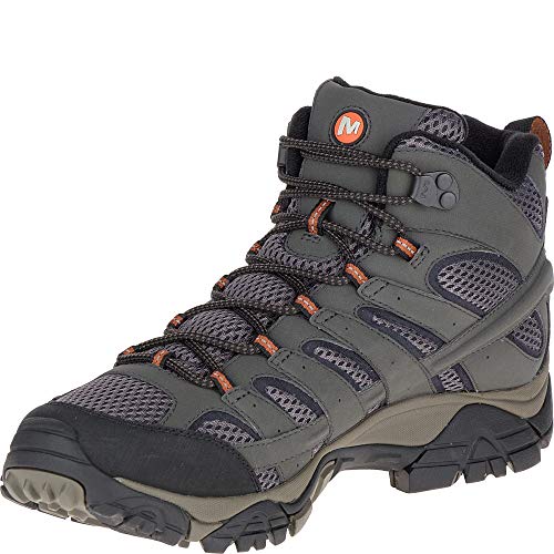Merrell Men's Moab 2 MID GTX High Rise Hiking Boots, Grey Beluga, 10
