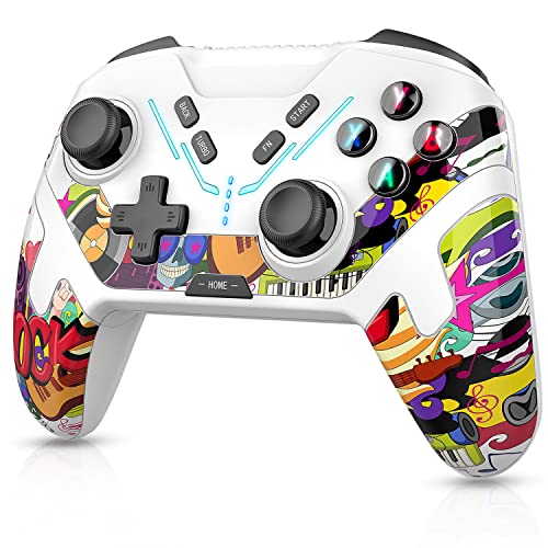 Wireless Switch Controller, Pro Controller for Switch/Lite/OLED/PC Windows 8 10 11/iPhone/Android, Bluetooth Gaming Controller Gamepad with Programmable Buttons, Turbo, Dual Vibration, Gyro Axis