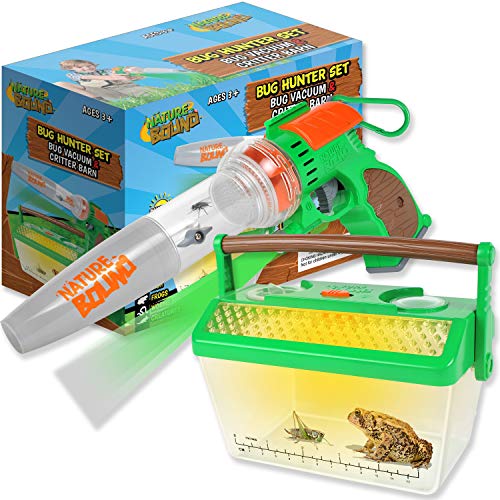 Nature Bound Bug Catcher Vacuum with Light Up Critter Habitat Case for Backyard Exploration - Complete Kit for Kids includes Vacuum and Cage, Green (Original Style)