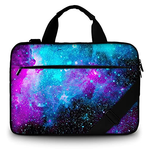 RICHEN Canvas Laptop Shoulder Bag Compatible with 11.6/12/12.9/13 Inches Netbook,Protective Carrying Handbag Case Cover with Side Handle (11-13 inch, Galaxy)